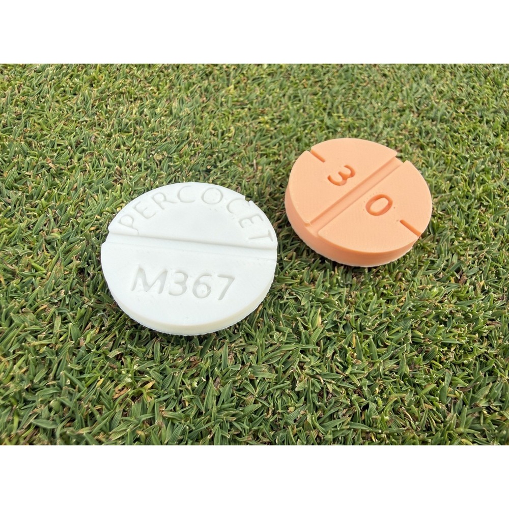 Novelty "Caddy Addy" & "Par-cocet" - Poker Chip Golf Ball Markers | Two Pack! - Picture 5 of 7